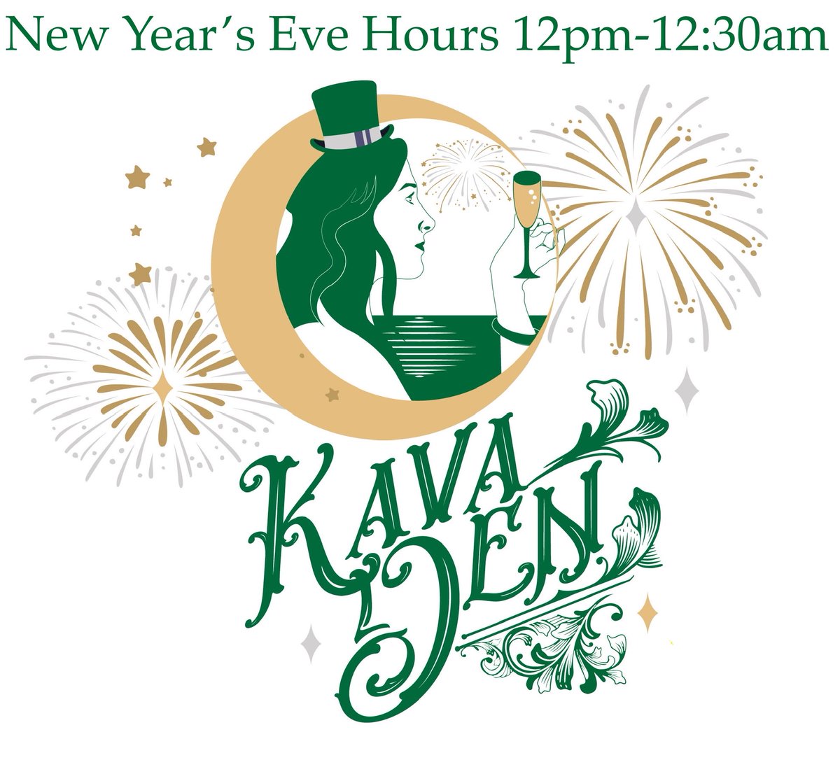 ✨New Year’s Eve Hours 12pm - 12:30am✨ 
🎉Ring in the New Year alcohol free with no hangover or regrets!🎩 

#downtownromega #wheninromega #newyearseve #kava #soberlifestyle