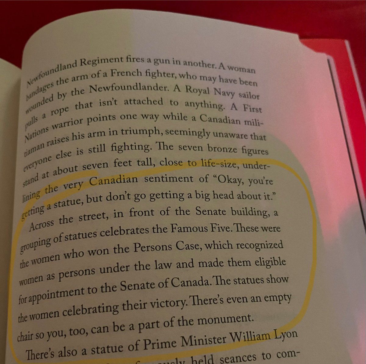 newsbag's tweet image. So glad this book from @markcritch found its way into our holiday reading! And so thrilled to see him mention my MIL’s statue, The Famous Five on page 157!