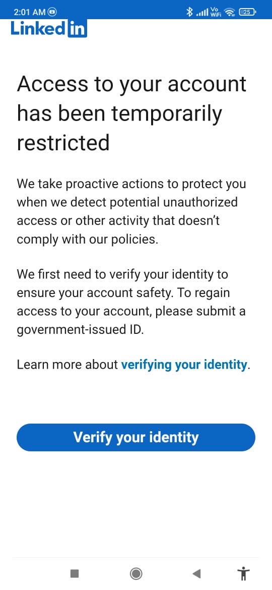 MerajRehbar's tweet photo. @LinkedIn @LinkedInHelp I have already tried reaching out on Twitter before but got no response. This is a humble request to look into my case as my livelihood depends on my professional networking. https://t.co/vaicC9vdJg