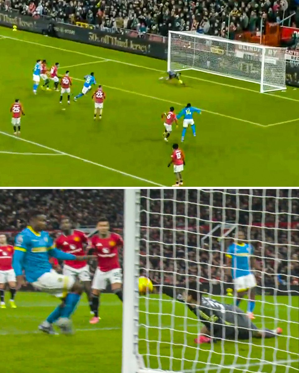 ESPNUK's tweet photo. Senne Lammens with a massive double save to keep Man United in it against winless Wolves 👀 https://t.co/CVdxLAxvDV