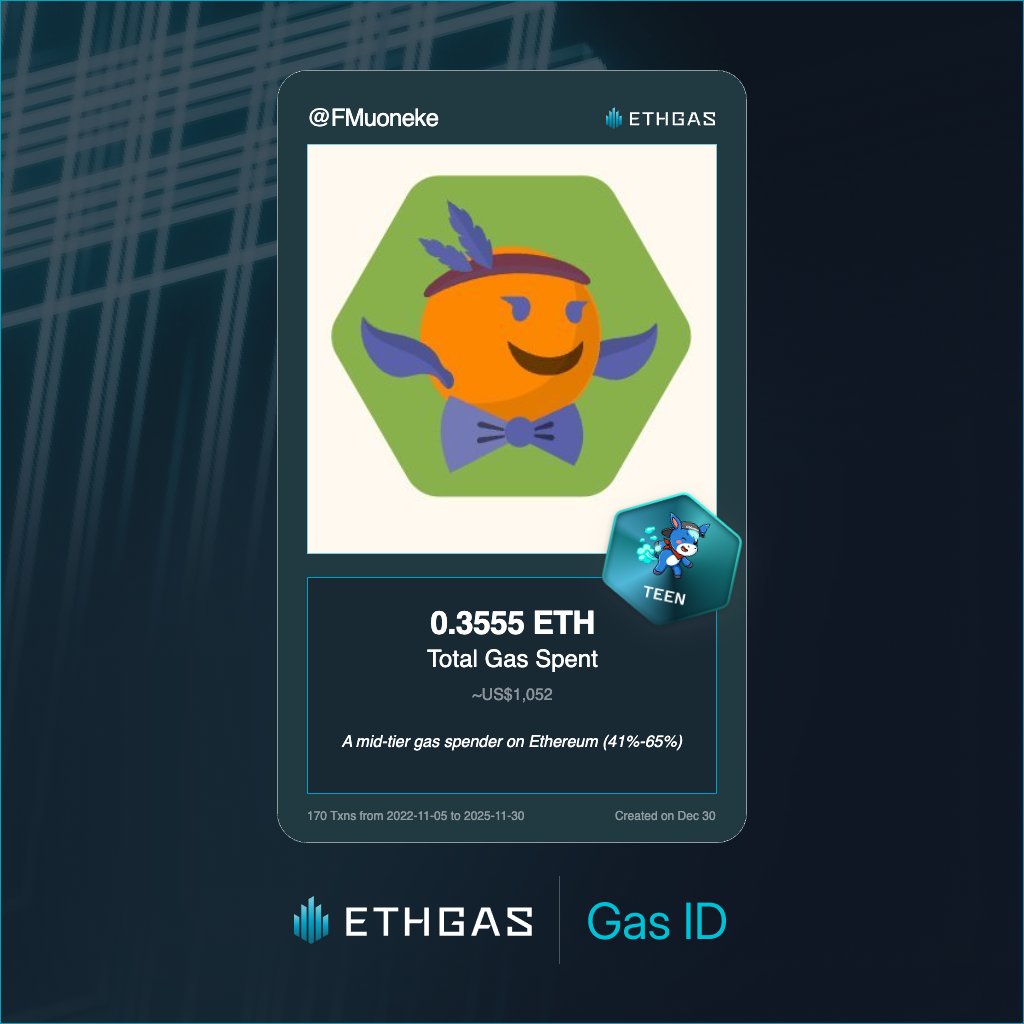 Tuso Delgado Muoneke | ETHGas ⛽ tweet media
