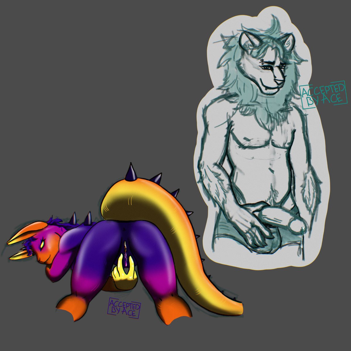 acceptedbyace's tweet photo. Main sona nsfw sketch 😛 #furrynsfw #yiff #furry #nsfw https://t.co/QtiDlJbae4