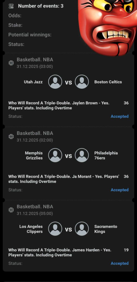 FennecDzai1xbet's tweet photo. NBA 📷 31/12 cheat sheet : توقعات
📷grizzlies VS 76ers
paul george 5 R 1.4
ja morant 3 R 1.3
edgecombe 5 R 1.7
📷LONG SHOT : ja morant 7 rebound 7.5 or TD 36/ barlow 10 R 6.75
📷 jazz VS boston
pritchard 5 A 1.5
jaylen brown 5 A 1.6
keyonte george 7 A 2
neemias queeta 10 p 1.6 https://t.co/aMp6su9pOm