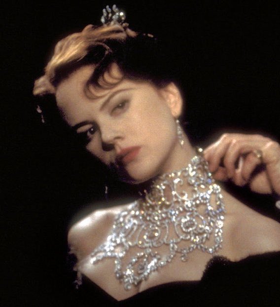 Nicole Kidman wearing the iconic diamond necklace designed by Stefano Canturi in Moulin Rouge! (2001)