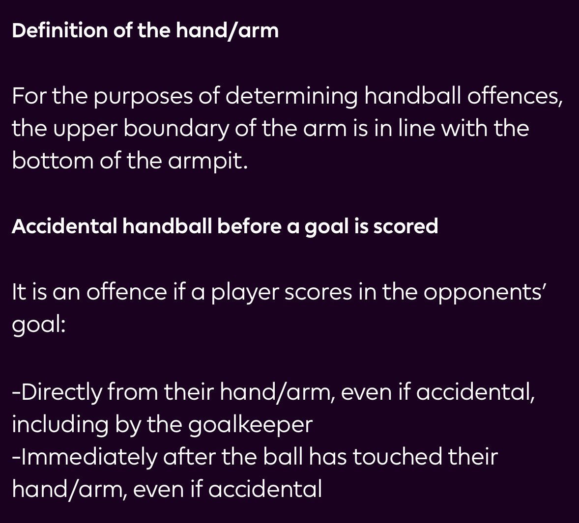 According to the FA’s own rule book, it is an offence if a player scores Immediately after the ball has touched their hand/arm, even if accidental. So why was David Brooks’ goal allowed to stand?