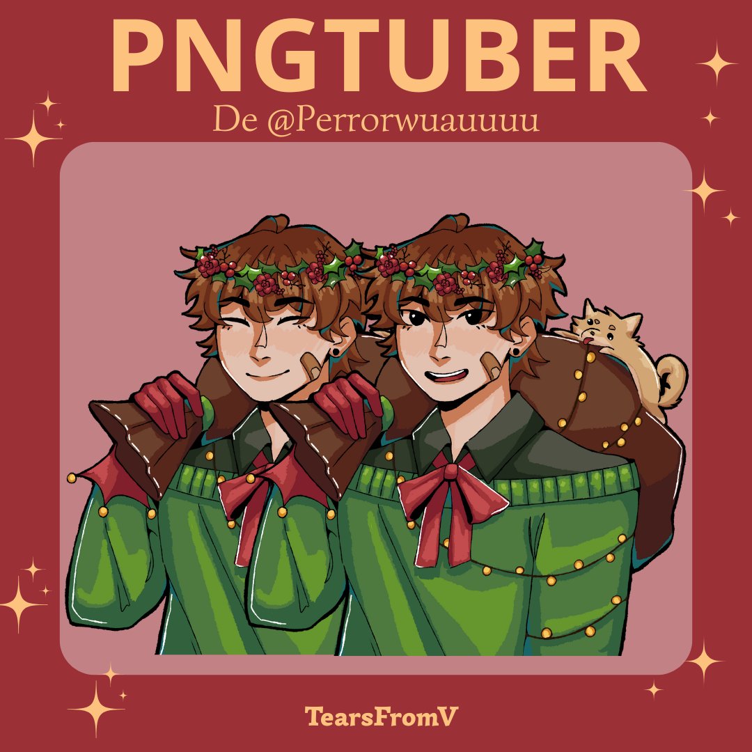 TearsFromV's tweet image. Que delicia el modelo de navidad de @perrorwuauuuu 
 .  
#TearsFromV #Commission #DigitalDrawing #ClipStudio #twitch #pngtuber #Christmas #oc