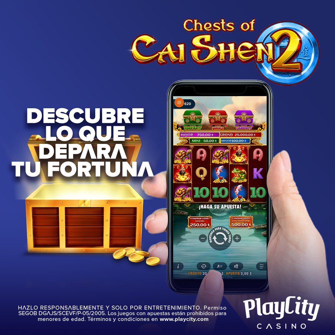 Atrévete a retar tu suerte con Chests of Cai 2 y gana hasta 15,000 por tu apuesta, juégalo ahora en playcity.com 

#PlayCityCasinoOnline