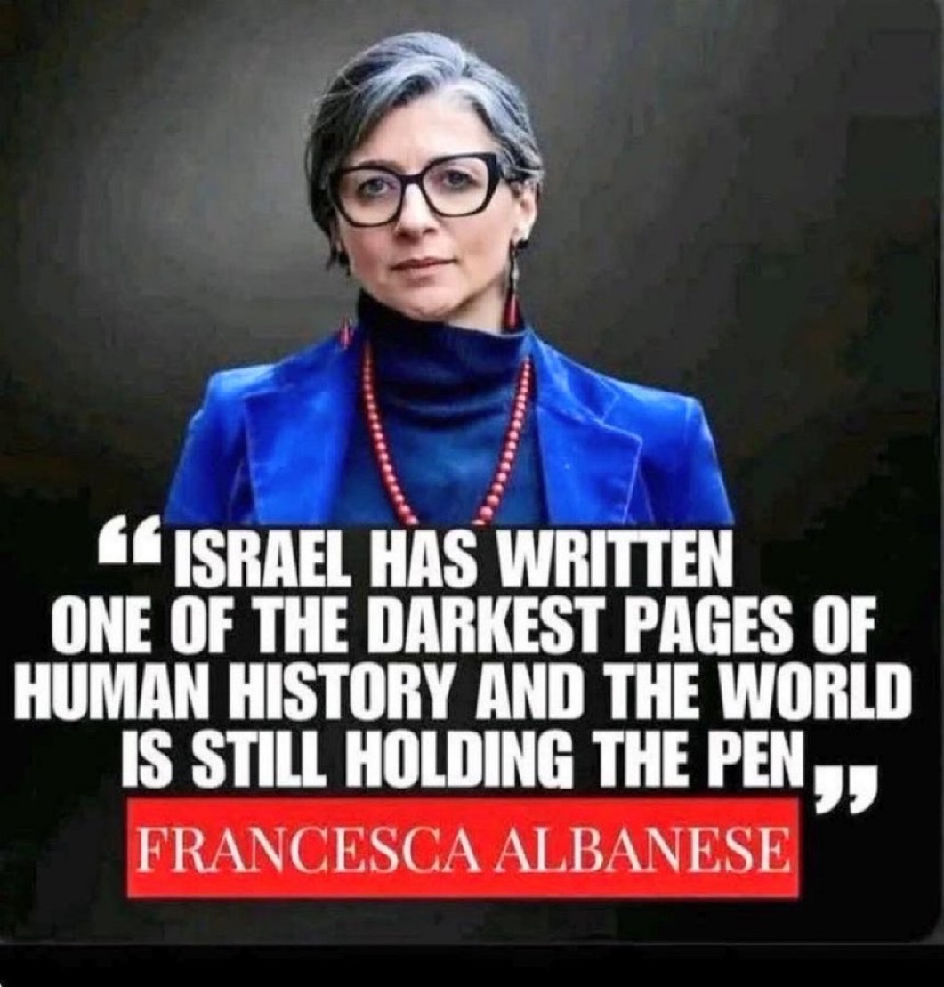 Do you agree with Francesca Albanese?