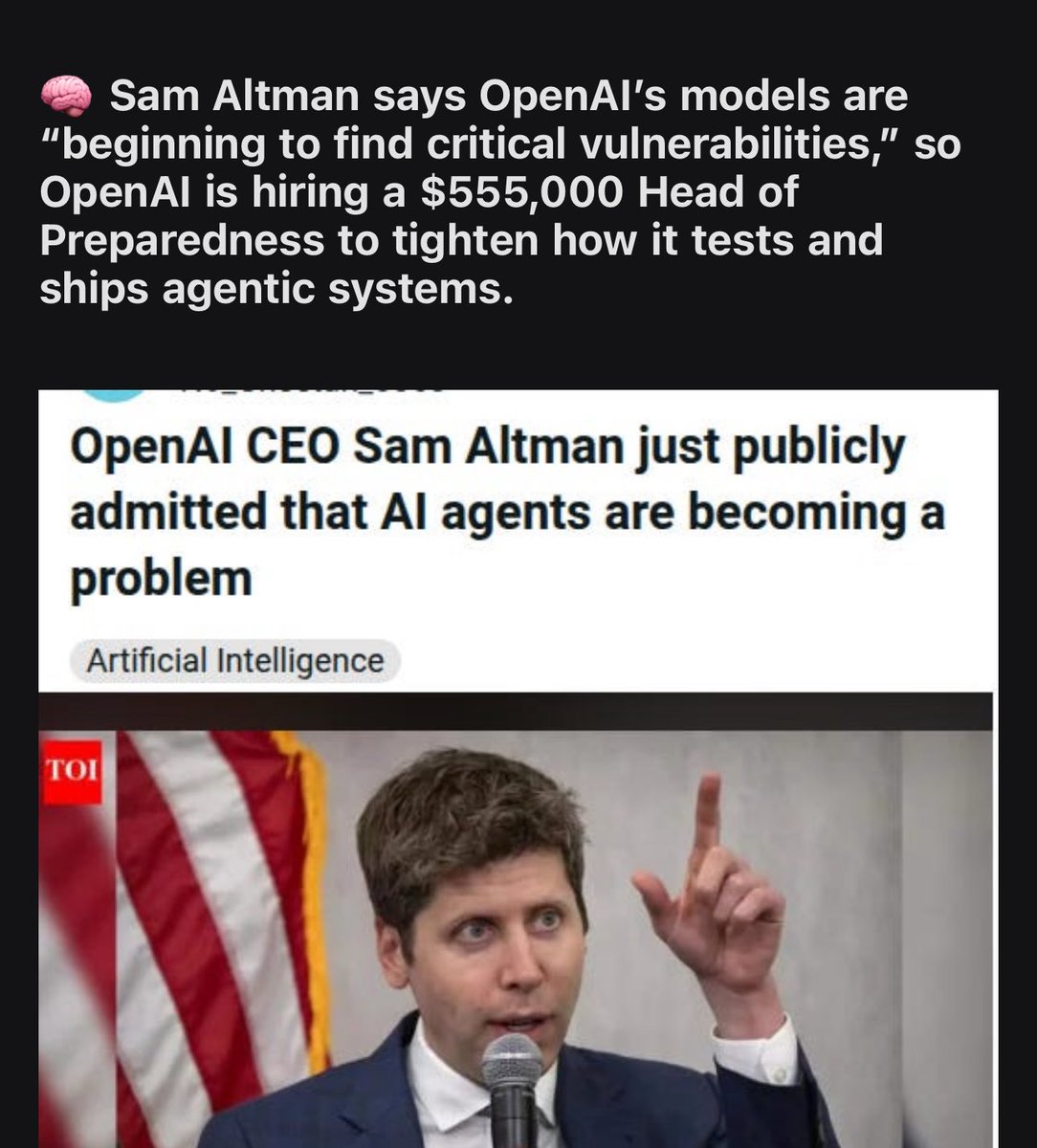 UPDATE: 

OpenAI has just acknowledged significant vulnerabilities in their AI systems. These align directly with the security and contamination risks <a href="/patternpulseai/">patternpulse</a> has been documenting since November.

These may appear to be different issues - security vulnerabilities versus