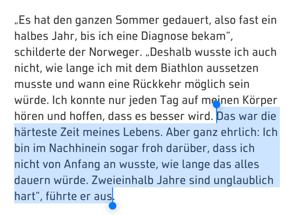 Quo_vadis_BRD's tweet image. 2/ Im Interview vom 24.12.24 sprach der nun verstorbene Biathlet von der „härtesten Zeit seines Lebens“: 

Die dritte Covid-Impfung hatte ihm ab 2022 eine über zwei Jahre anhaltende Zwangspause von seinem geliebten Sport beschert:

sport1.de/news/winterspo…

archive.is/l21aQ