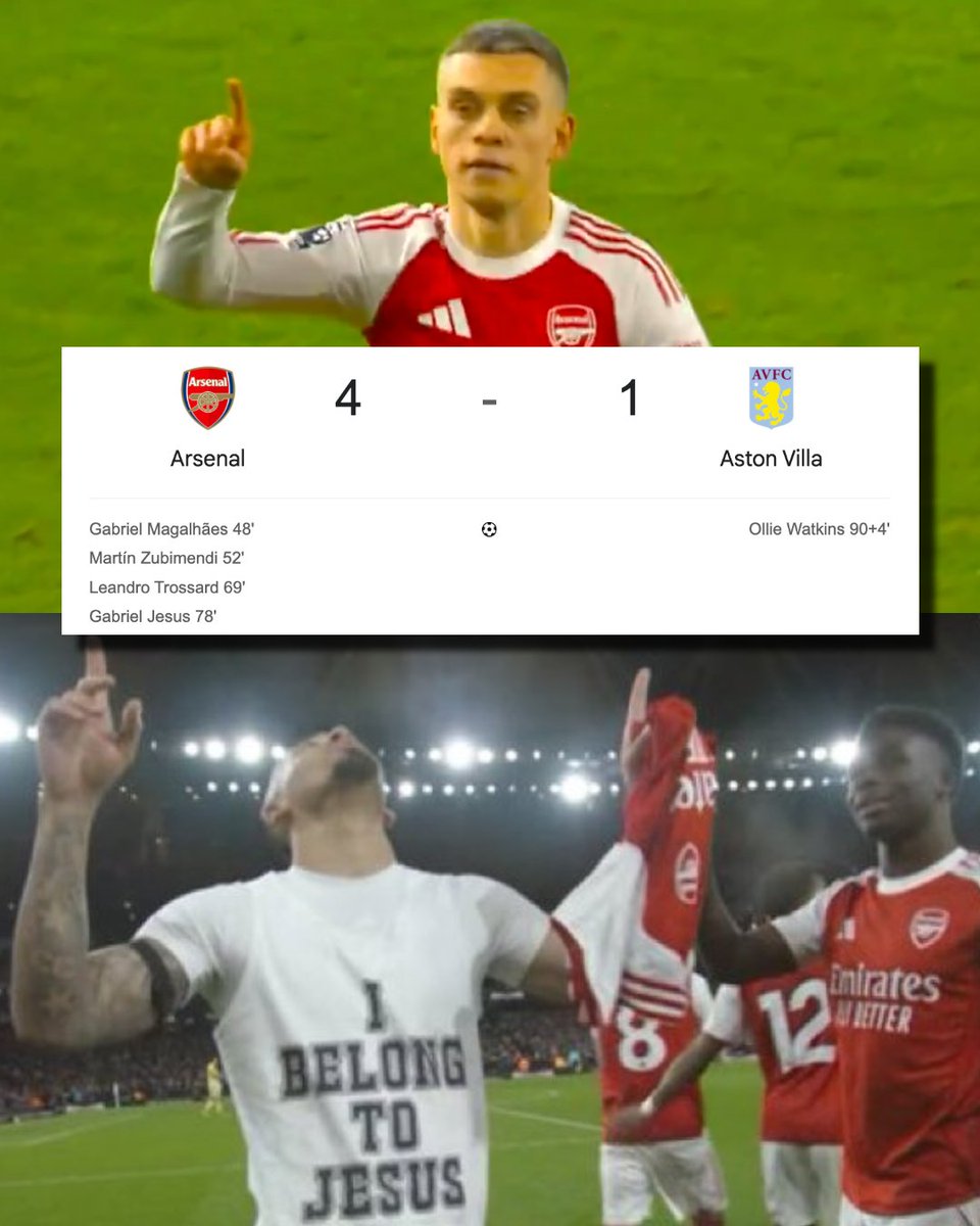 ¿Aston Villa estaba imparable? ¿Los Villanos llegaron al partido de hoy con 11 triunfos consecutivos? ¿El equipo de Unai Emery quería empatar al cuadro de Mikel Arteta en la cima de la Premier League? Bueno, pues el Arsenal los atendió con un ¡¡4-1!! en el Emirates. Adiós a la