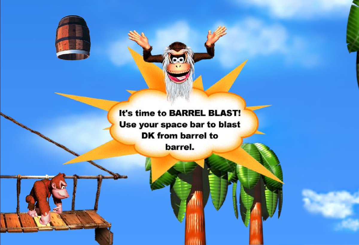 🚨 NEW CRANKY KONG MEME ALERT 🚨

"It's time to BARREL BLAST!"

Spread the word! Like, retweet, bookmark... Do whatever it takes to alert the Donkey Kong fandom about the new meme!