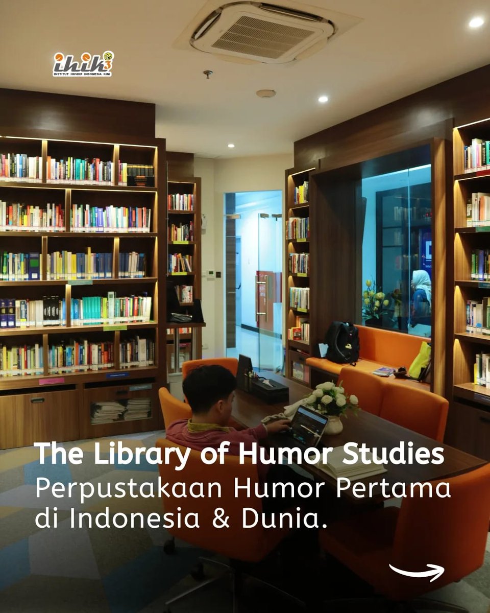 ihik_3's tweet photo. ihik3 & #TheLibraryofHumorStudies genap berusia 10 tahun di 2026.
Silakan bertamu buat baca buku, ngobrol-ngobrol atau sekadar foto-foto!
Ada yang berencana bertamu ke The Library of Humor Studies tahun depan?
Kami tunggu di Lantai 2, Menara DDTC, Kelapa Gading, Jakarta Utara! https://t.co/JUQjXqy1eA