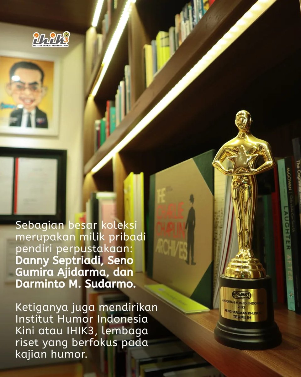 ihik_3's tweet photo. ihik3 & #TheLibraryofHumorStudies genap berusia 10 tahun di 2026.
Silakan bertamu buat baca buku, ngobrol-ngobrol atau sekadar foto-foto!
Ada yang berencana bertamu ke The Library of Humor Studies tahun depan?
Kami tunggu di Lantai 2, Menara DDTC, Kelapa Gading, Jakarta Utara! https://t.co/JUQjXqy1eA