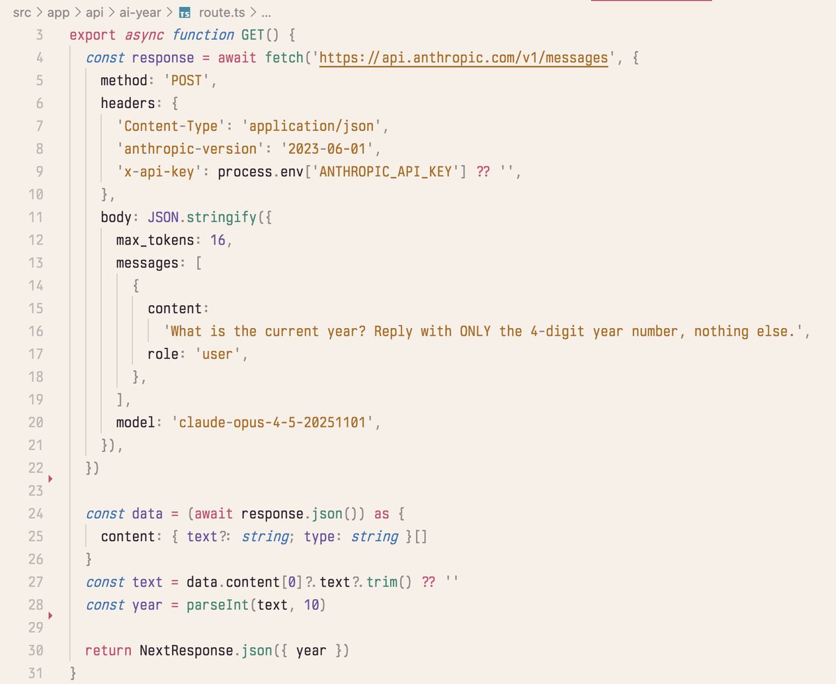 wongmjane's tweet image. Proud to share that my blog now uses Claude Opus 4.5 to compute the current year for the copyright footer! 

This is the first AI feature I ever shipped to my personal website 😍