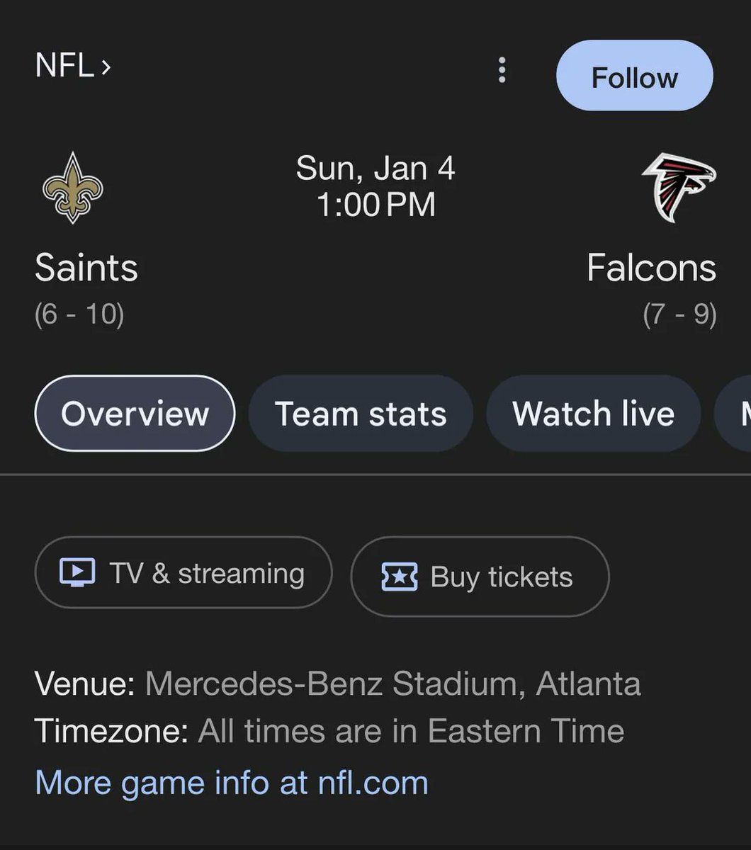 GAFollowers's tweet image. The REAL NFC South championship game.