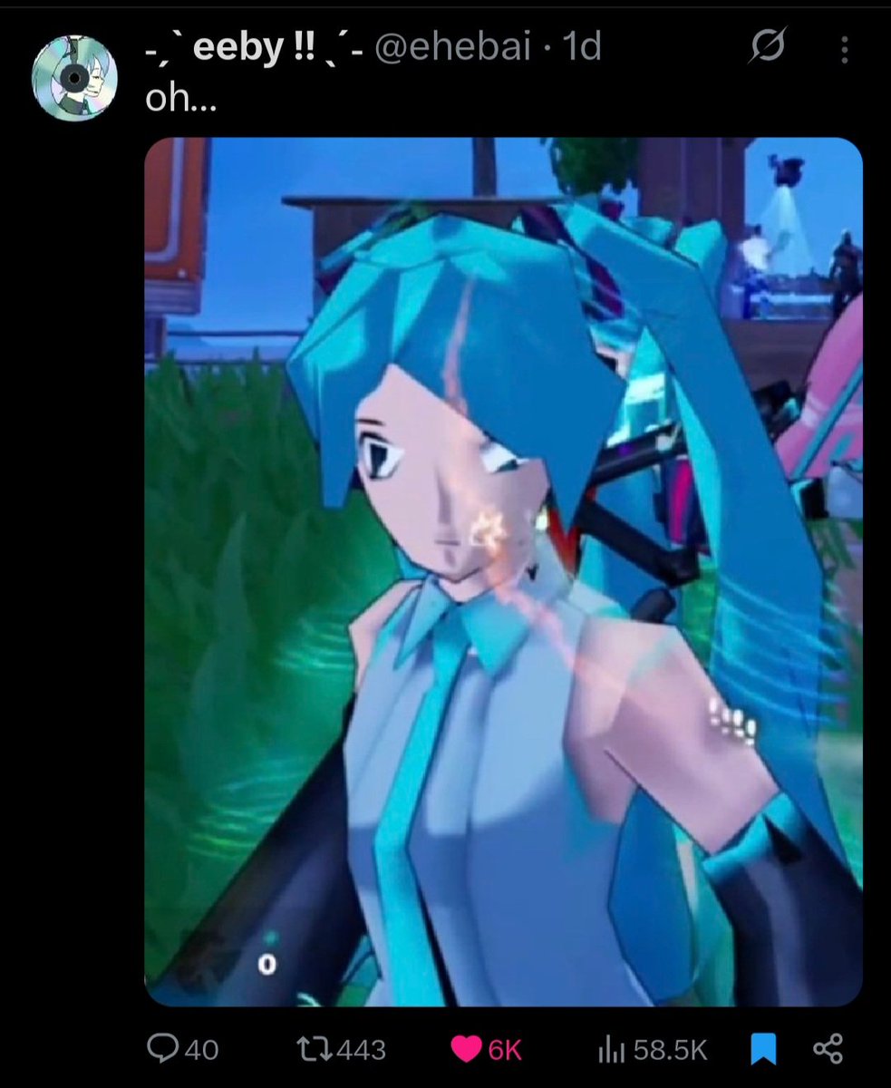 ChessCatYT's tweet image. The Fortnite Miku Guy posted a screenshot of my Fortnite Miku video. 😃 I guess this is my tiny mark on the fandom now. lol