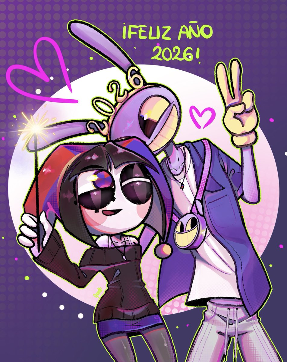 Sewaann's tweet photo. ¡Feliz 2026 adelantado! / Happy 2026 early!

#Pomni #Jax #JaxxPomni #Funnybunny #tadc #TheAmazingDigitalCircus https://t.co/he3IFsBRte