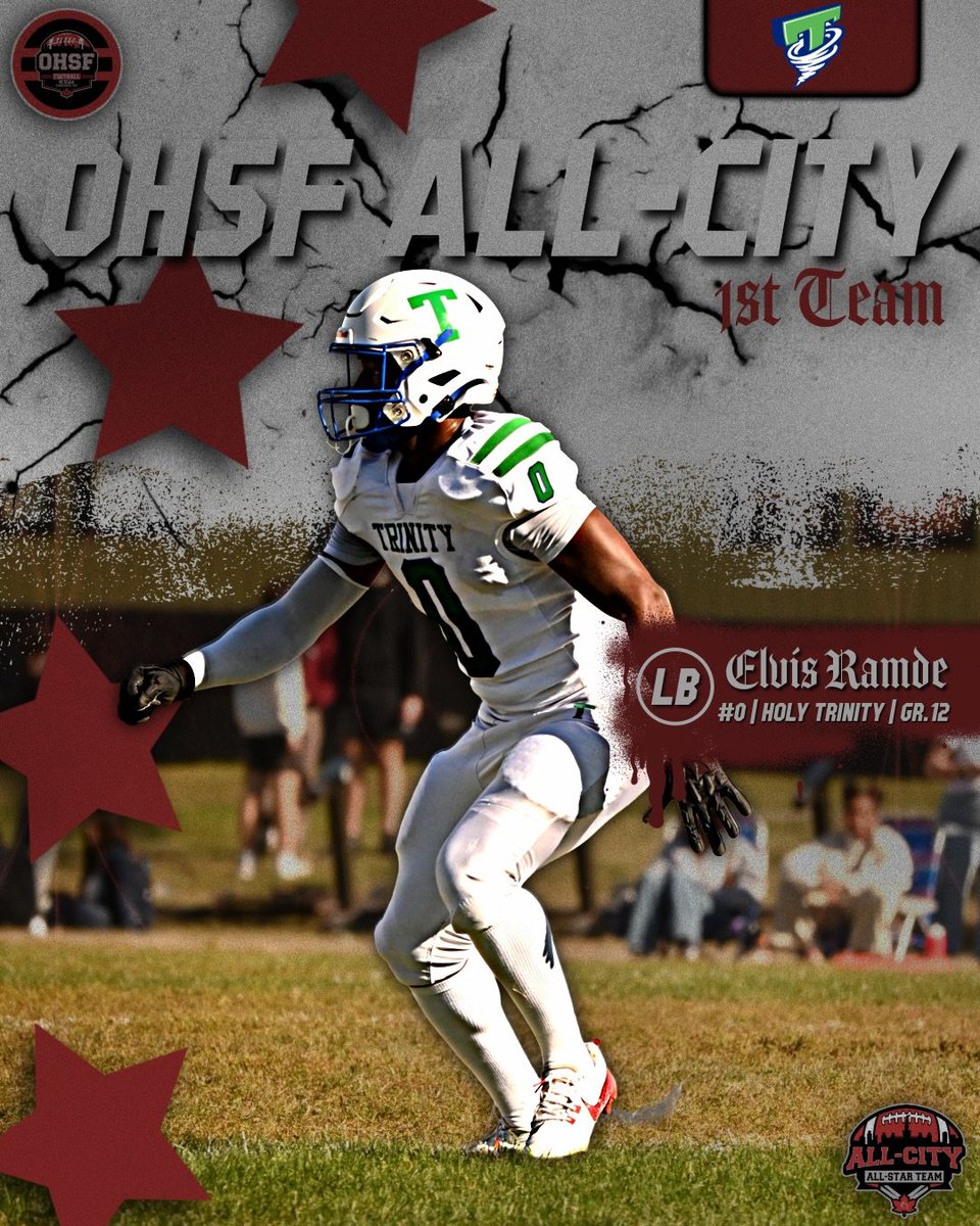 HTTornadoesFB's tweet photo. Congrats to the following Trinity players on making @OttawaHSFball All-City teams!

First Team
@ElvisRamde0 - LB
Second Team
@Caleb_oeh - DL  |  @Jairus_Lapee - DB

#ForTheT | #OHSF | #NCSSAA | #ONHSFB | #FootballCanada | https://t.co/eKAmfASu8p