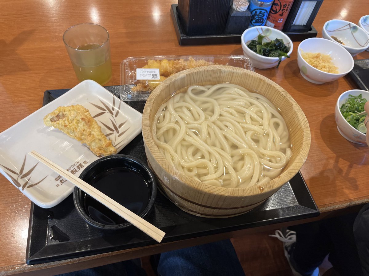 朝っぱらから海老天の為に丸亀開店凸してきた🫃