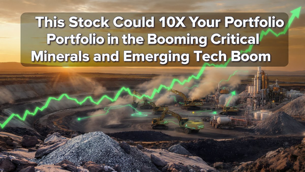 laptoptravel's tweet image. Undiscovered Small-Cap Gem Exploding Higher:
shorturl.at/DNdns
The Hidden Royalty Powerhouse Set to Deliver Massive Gains in 2026 - Why This Under-the-Radar Stock Could 10x Your Portfolio in the Booming Critical Minerals and Emerging Tech Boom #SmallCapStocks