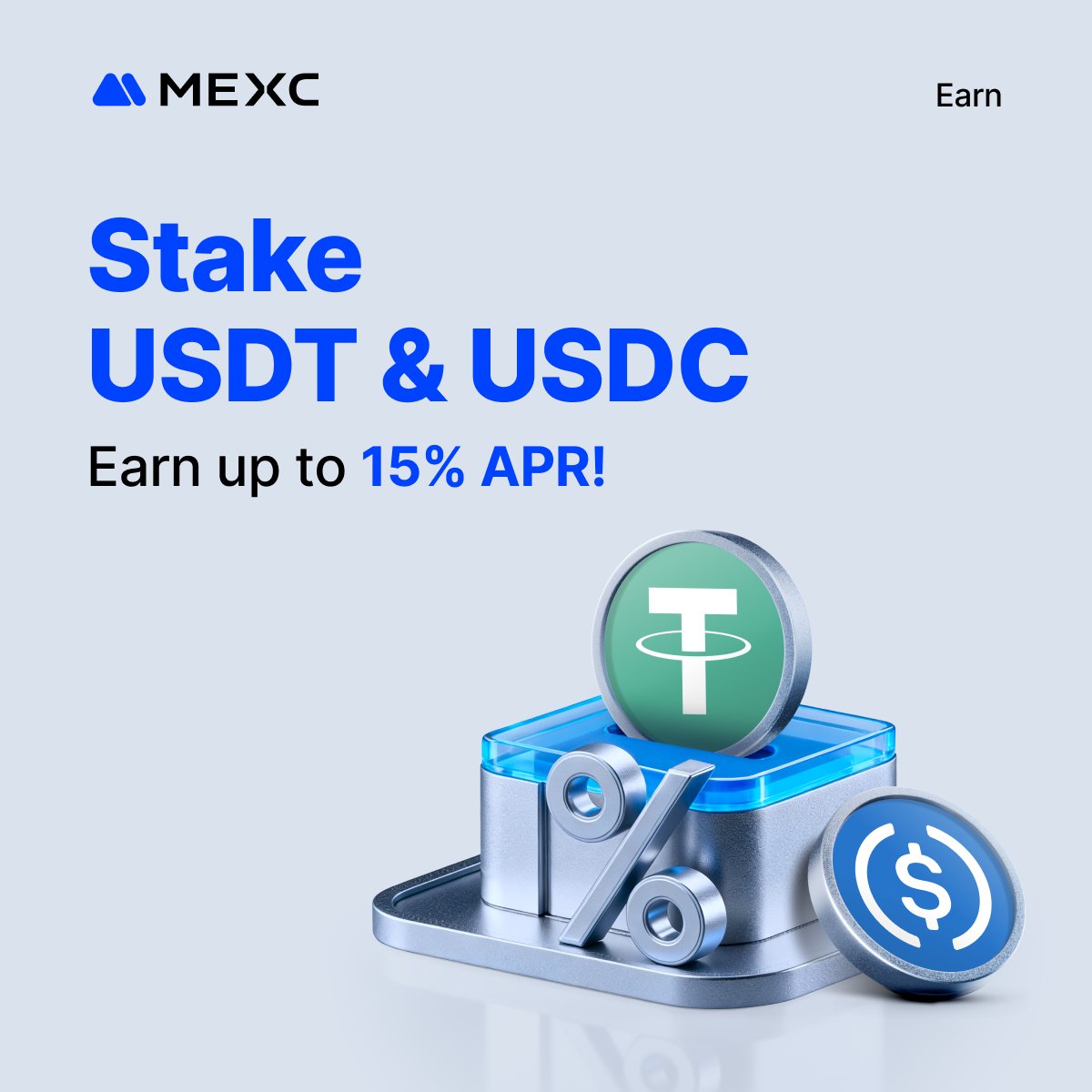 MEXC_Official's tweet image. $USDT &amp;amp; $USDC Staking Gala is live on MEXC!

Earn up to 15% APR with Cross-Asset Fixed Savings.

👉 Join now: mexc.com/staking?financ…