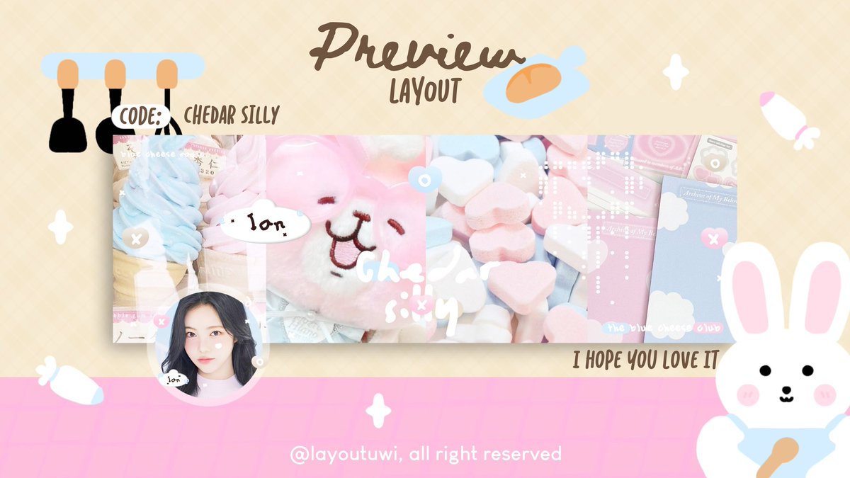 layoutuwi's tweet image. ❤️ : help repost? thanks a bunch!

halo ꒰ᐢ⸝⸝⸝ᐢ꒱⸒⸒ aku bawa 4 FREE layout keonho, ian, carmen, leeseo dalam rangka birthday kak @akumermett happy birthday kakk 🎉🎂🎈🎁 untuk rules bisa cek di ALT. Thanks❤️

#zonauang
