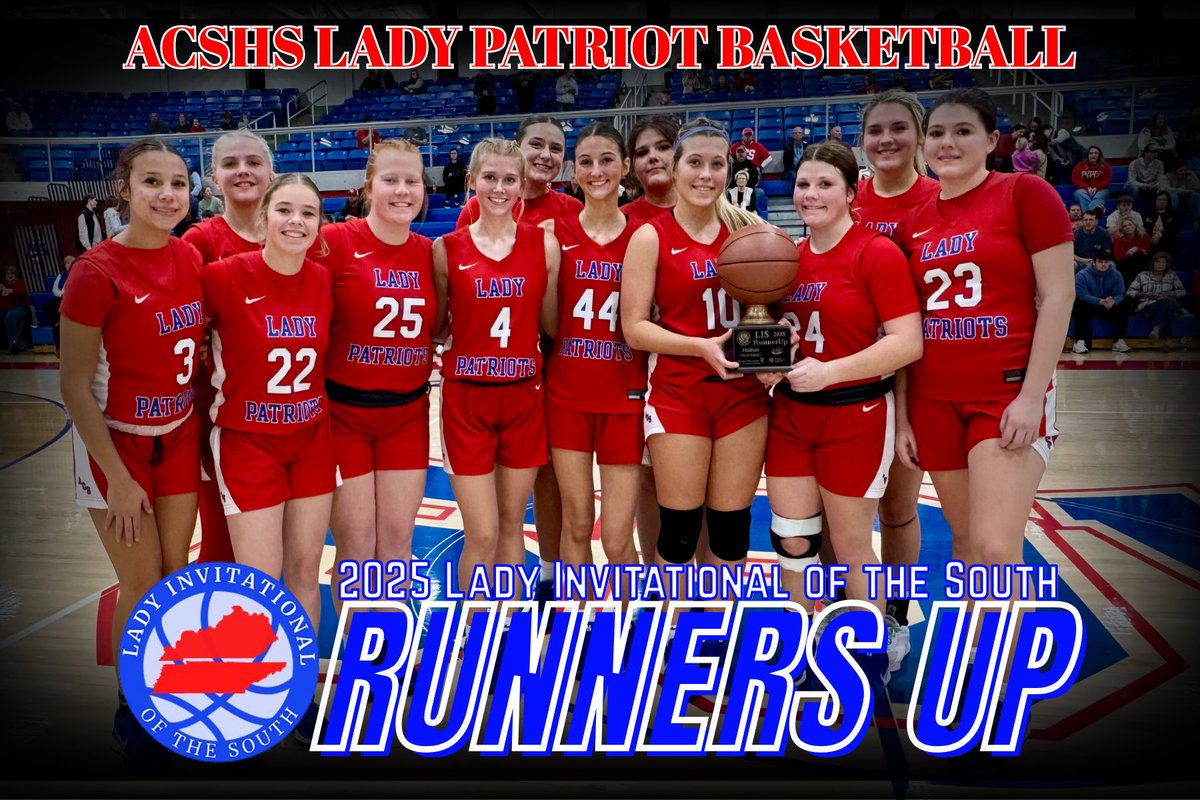 Congratulations to our Lady Patriots tonight in finishing Runners Up in the 2025 Lady Invitational of the South. A hard fought game against a very talented Bishop Brossart Lady Mustangs team.