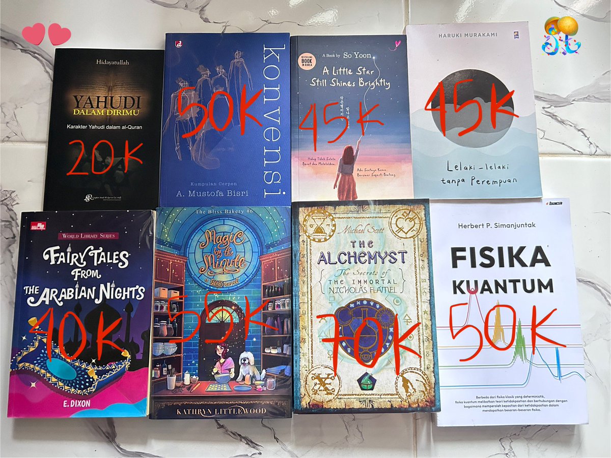 _cloverday's tweet photo. wts!!

harga sesuai yang tertera dalam gambar.
kondisi buku akan dishare melalui thread ini.
silakan dm untuk info lebih lanjut🤗

📍Tangerang

bantu rt/like nya ya teman-teman. thank you!😃

preloved buku-buku berikut https://t.co/MrXKz58Fgi