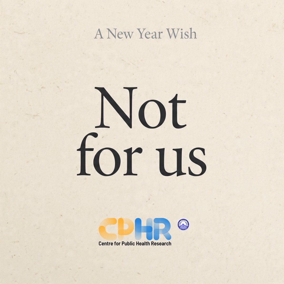 cphr_mant's tweet photo. But for healthier communities.
Stronger systems.
Decisions guided by evidence.

Because #publichealth deserves more than resolutions.
#NewYearWish #NewYear2026 #EvidenceBasedResearch #EvidenceToAction #HealthEquity https://t.co/Os31AGHZAA