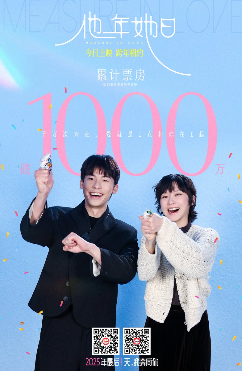 20251231 허광한 영화 <타년타일> 웨이보 공계
오늘 중국 개봉.ᐟ.ᐟ 
개봉 첫날 1000만위안 돌파.ᐟ.ᐟ 🥳