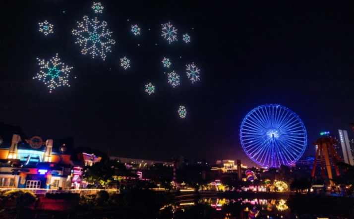 CQ_Liangjiang's tweet photo. #Chongqing Happy Valley 🎡 will count down to the New Year 🎆 with drones 🚁 synchronizing the ferris wheel lights ✨. Visitors will welcome 2026 🎉 amid a dazzling display of moving lights 💡. #NewYear #DroneShow #LightMagic

📸 Happy Valley https://t.co/KAqCRYDD8G