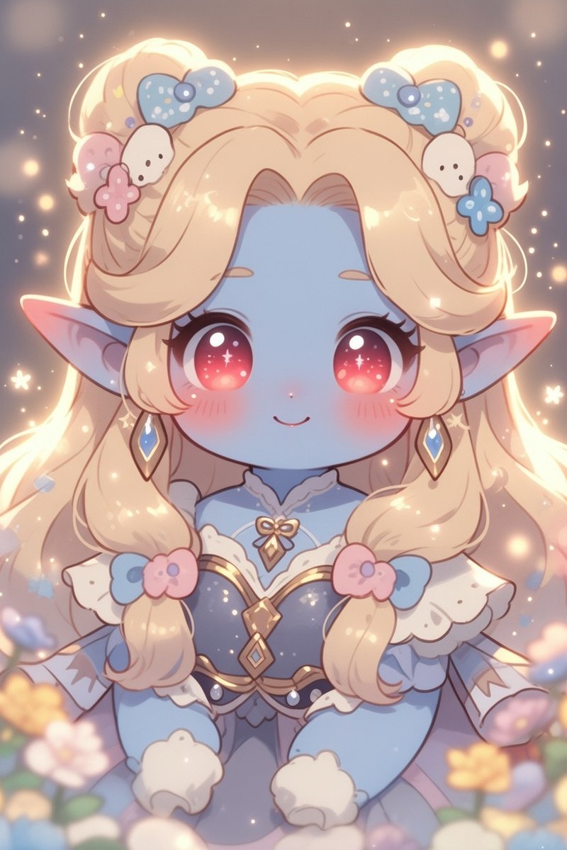 Your Frost Troll Warlord waifu has arrived~ 
Blue skin, golden hair, soul-piercing red eyes 
Ready to raid… or steal your heart? 
#VTuber #WoW #Waifu