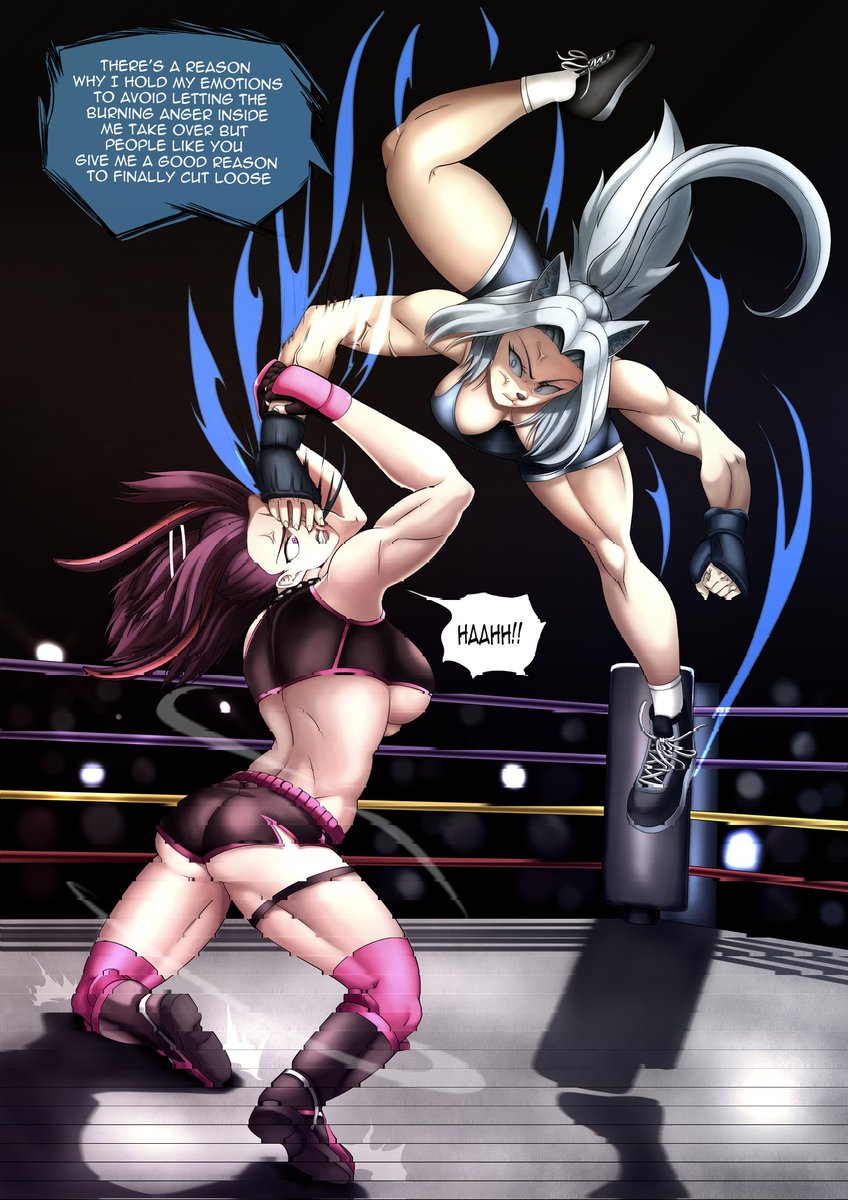 tz_Spring's tweet image. Akumu and Saki usually dont get along with each other at all....sooo what better way to let all that anger out by taking it out on each other. 

Its very difficult to make Saki this mad but Akumu is finding out why you dont provoke her.❗️ 🦊💢💢🐇❗️

🎨:@artstshiru