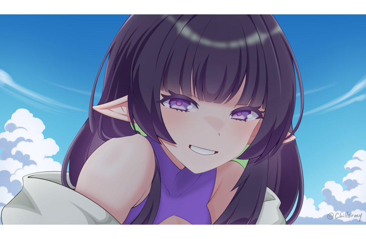 Dibujo para la Mercuriana que hice para un intercambio de dibujos entre los tomodachis :oko: (hasta apenas lo termine 😭) 

#MercuryArt