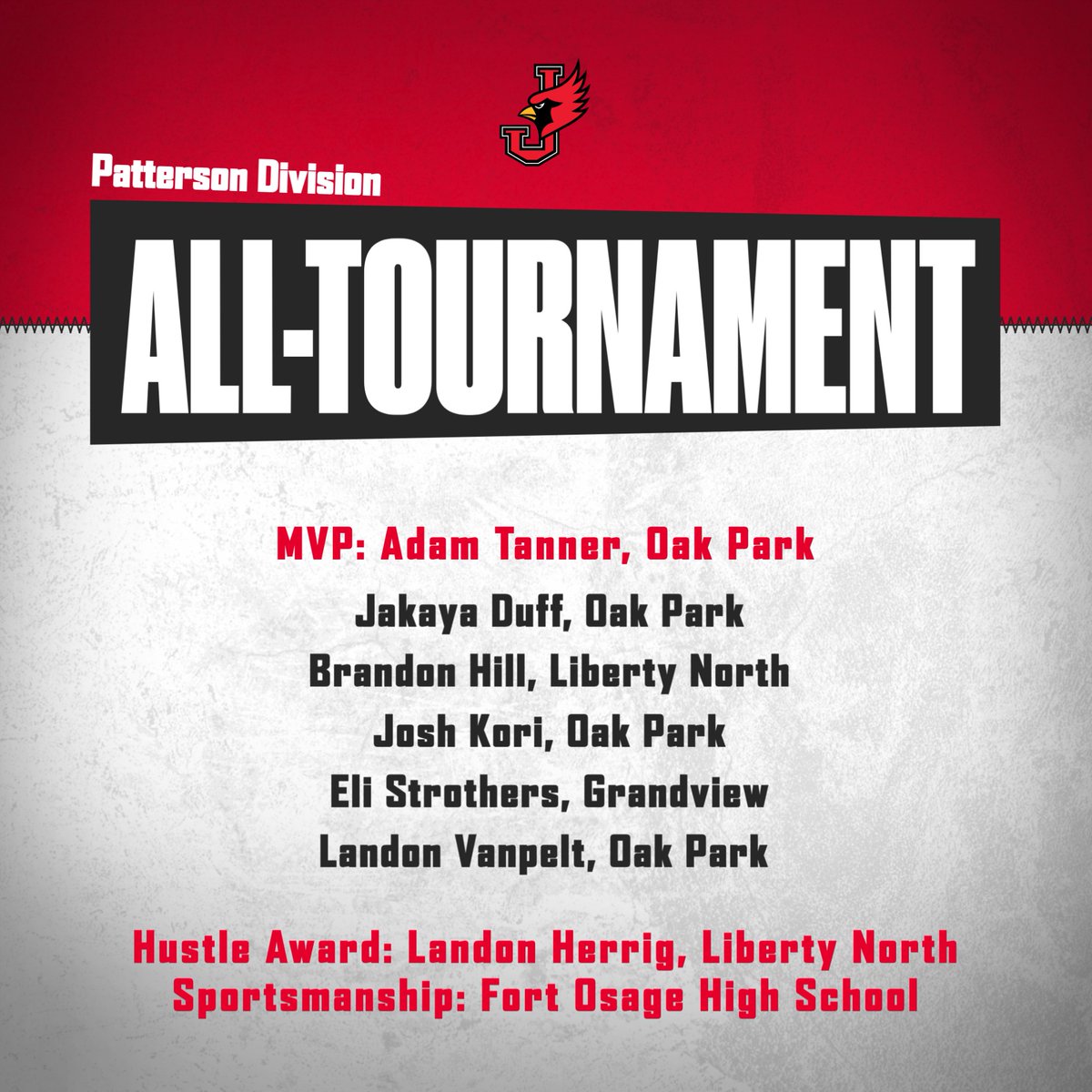Congratulations to the 2025 Patterson Division All-Tournament Team!