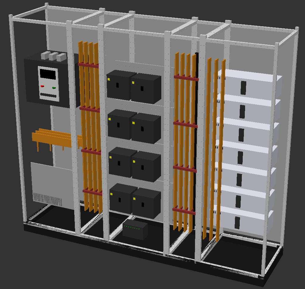 OG3620's tweet photo. A low voltage switchgear is fairly complicated, let's see how the OpenSCAD pipeline performs...
