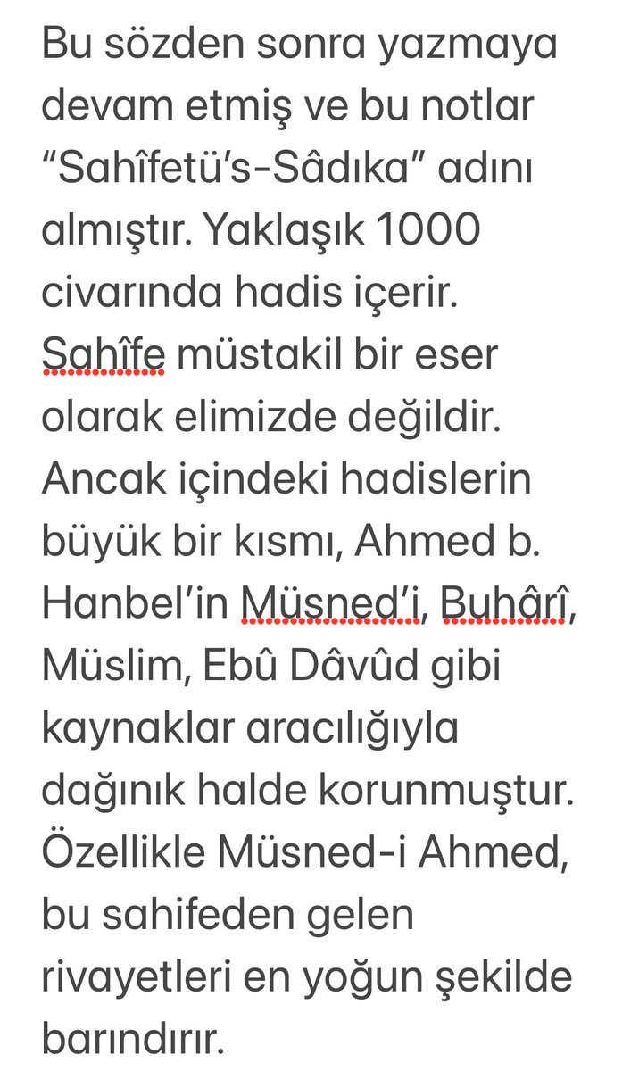 OmerAtillaErgi's tweet image. Birçok hadisin Allah Resulü hayattayken ve izniyle yazıldığını bile bilmiyorlar. 
Abdullah b. Amr b. El-As’ın 1000 hadis içeren Sahifetü’s Sadıka bu sahifelerden biridir.
Ömer ibn Abdulaziz, Efendimizin vefatından 68 yıl sonra hadisleri toplattırmış ve kitaplaştırmıştır.