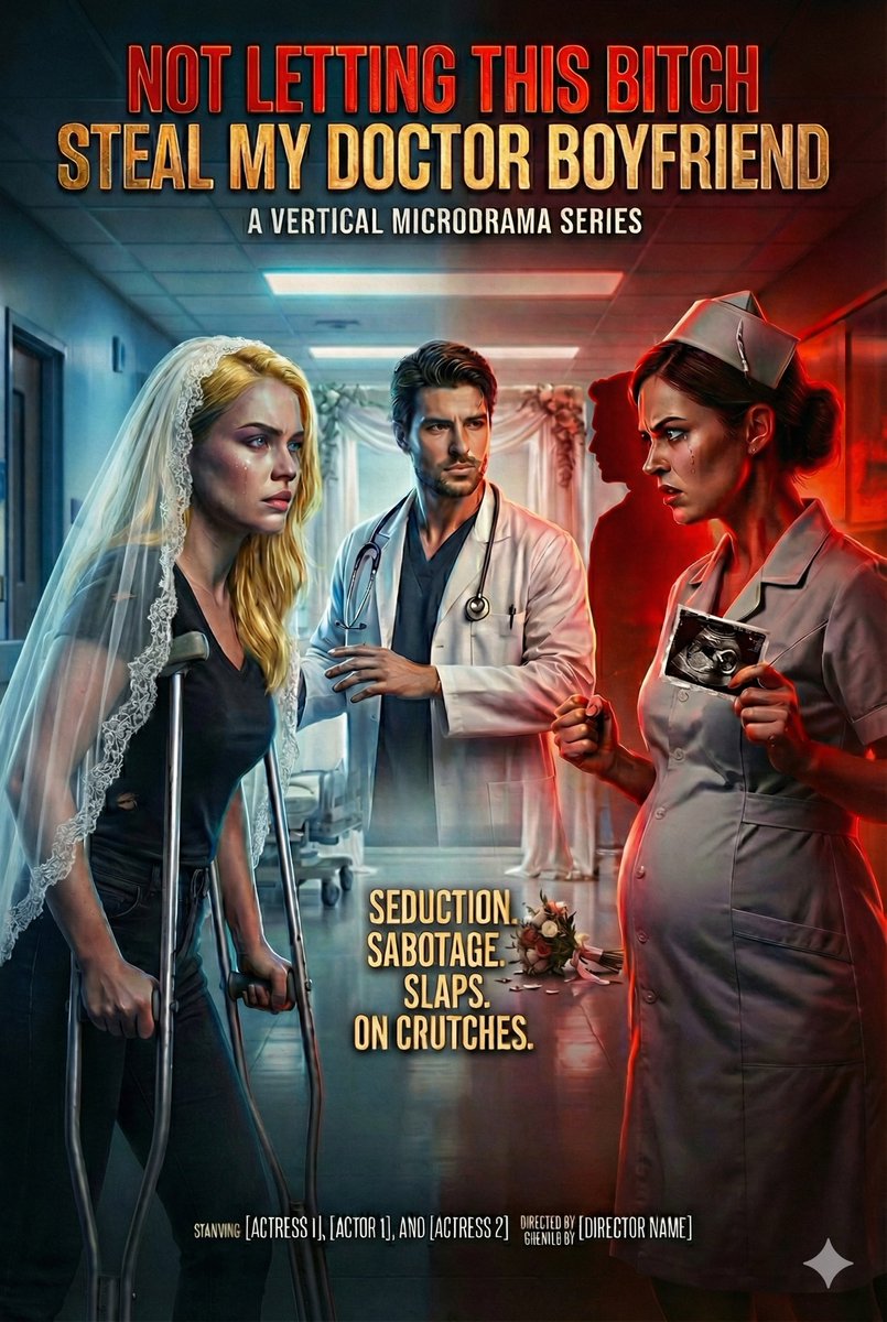 supersikhcomic's tweet photo. NOT LETTING THIS BITCH STEAL MY DOCTOR BOYFRIEND

Tiffany’s cheating husband dies in the crash that leaves her paralyzed. She wakes to find her nurse is his pregnant mistress who blames Tiffany for his death, and wants to destroy her new love with her doctor.

#screenpit #vrt https://t.co/T1gzO86Rln