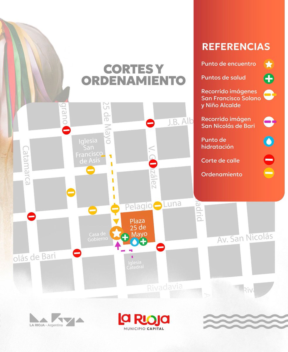 👉🏻Te dejamos la info de todos los cortes que se realizarán mañana por el Tinkunaco.