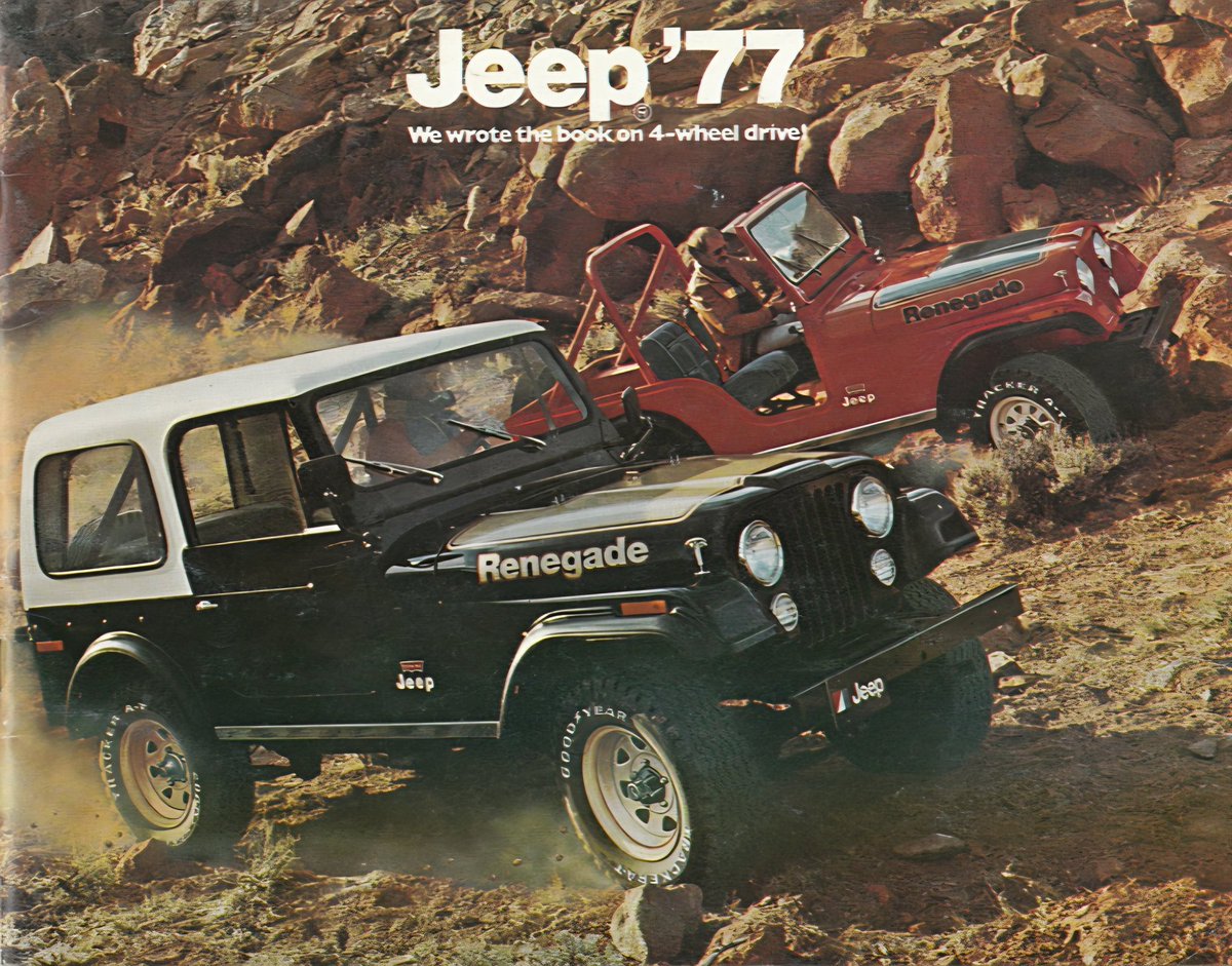 We wrote the book on 4-wheel drive! Who loves 1977 and the Renegade?
..............
#jeep #jeeplife #tuesday #legendary1941 #amc