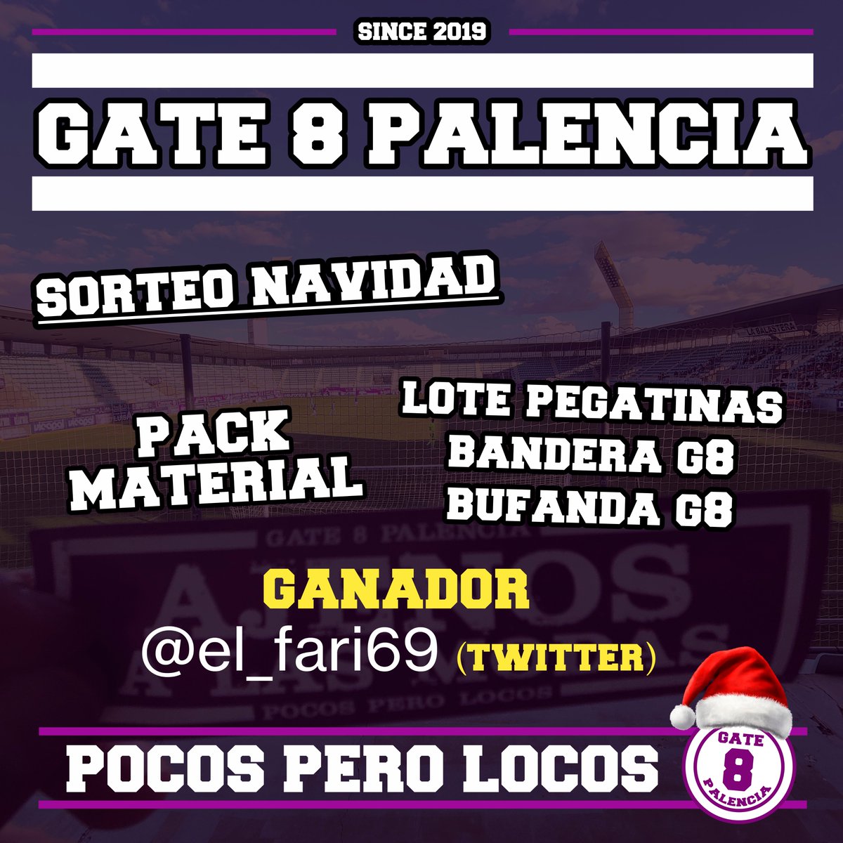 Gate 8 Palencia

- ENHORABUENA AL GANADOR -

<a href="/Gate8palencia/">Gate 8</a> <a href="/PalenciaCristo/">Palencia Cristo Atl.</a>
#SomosPalencia #PocosPeroLocos