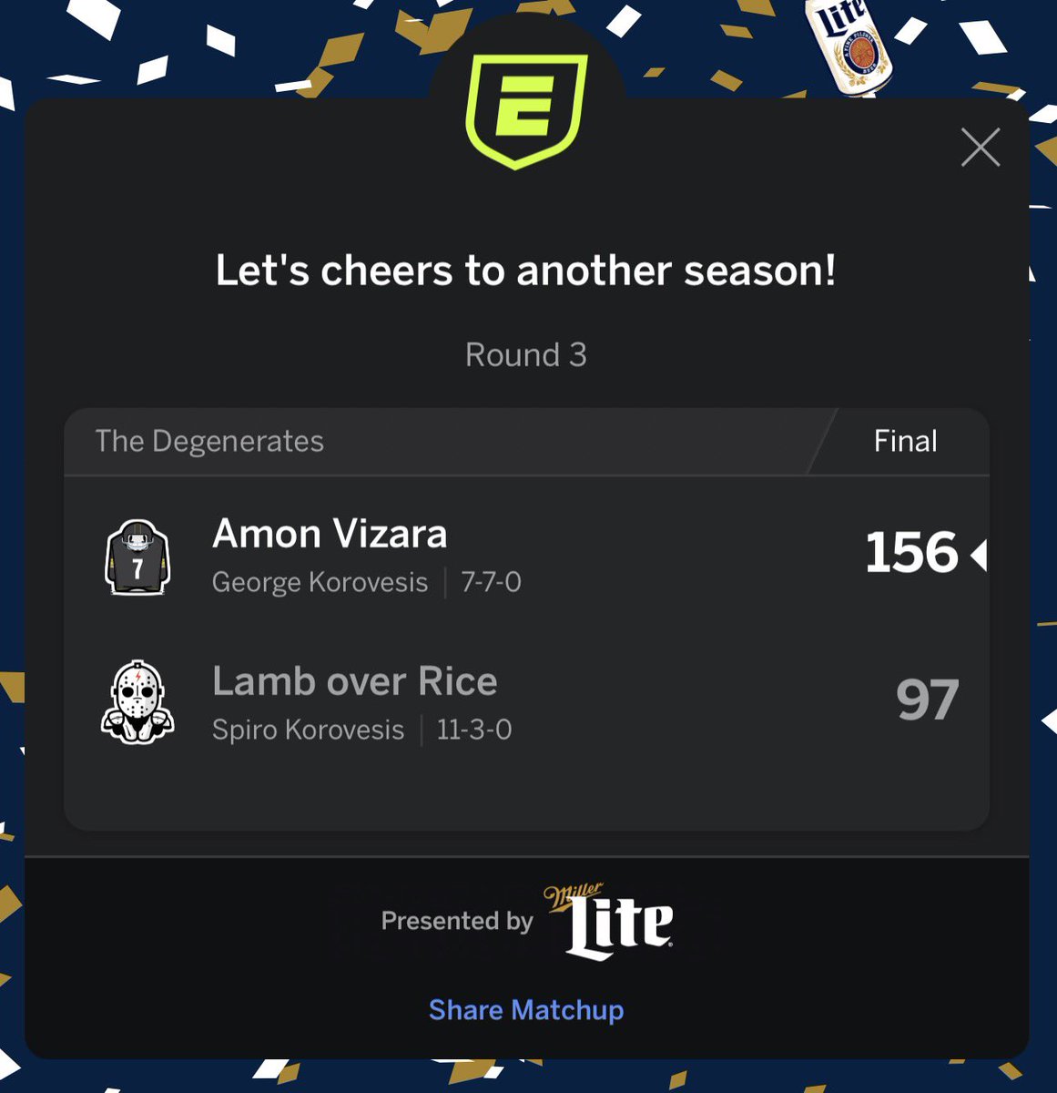 krev5's tweet photo. @TheFFBallers 2nd title in 3 years! https://t.co/uHfYmqG1ME