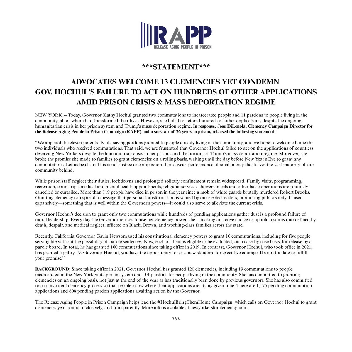 Release Aging People in Prison Campaign tweet media