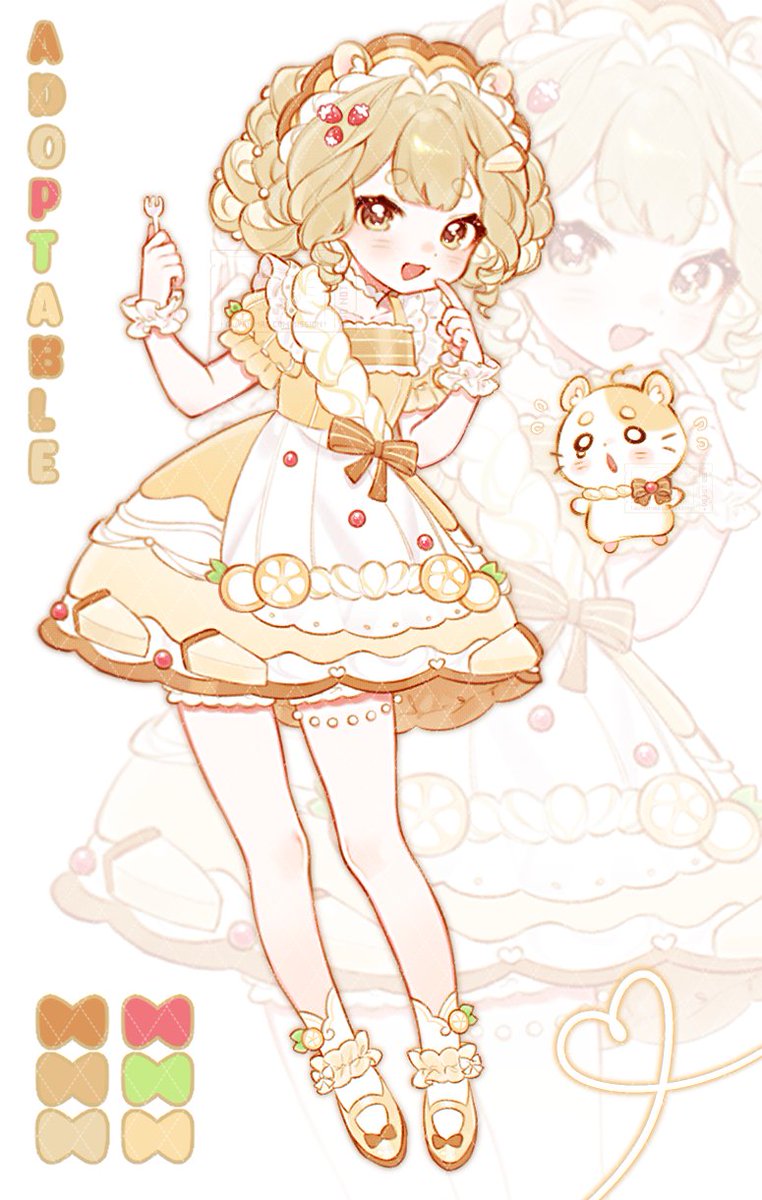 Jyanmao's tweet image. Cheesecake adopt w/ patchis 💛