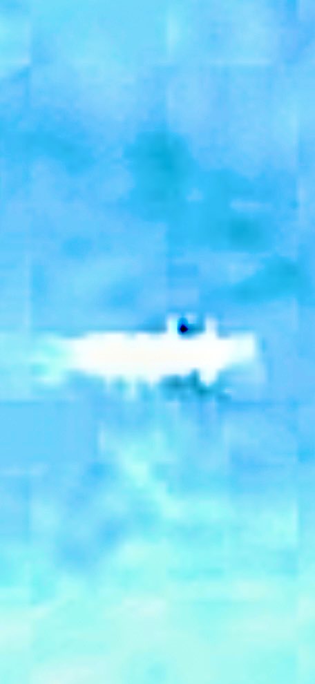 orbsbythought's tweet photo. 🚨 ALIEN CUBE 

LOOK AT THE FREAKIN DETAIL - WEIRD. 

Turn up max brightness to help see all detail. 
This is NHI. Not a plane, not a bird, not a balloon, alien black cube. 

Screen shot from video, there were 7-12 of these cubes and also spheres. 

#psionics #psionicasset #lockheedmartin #skunkworks #ufotwitter