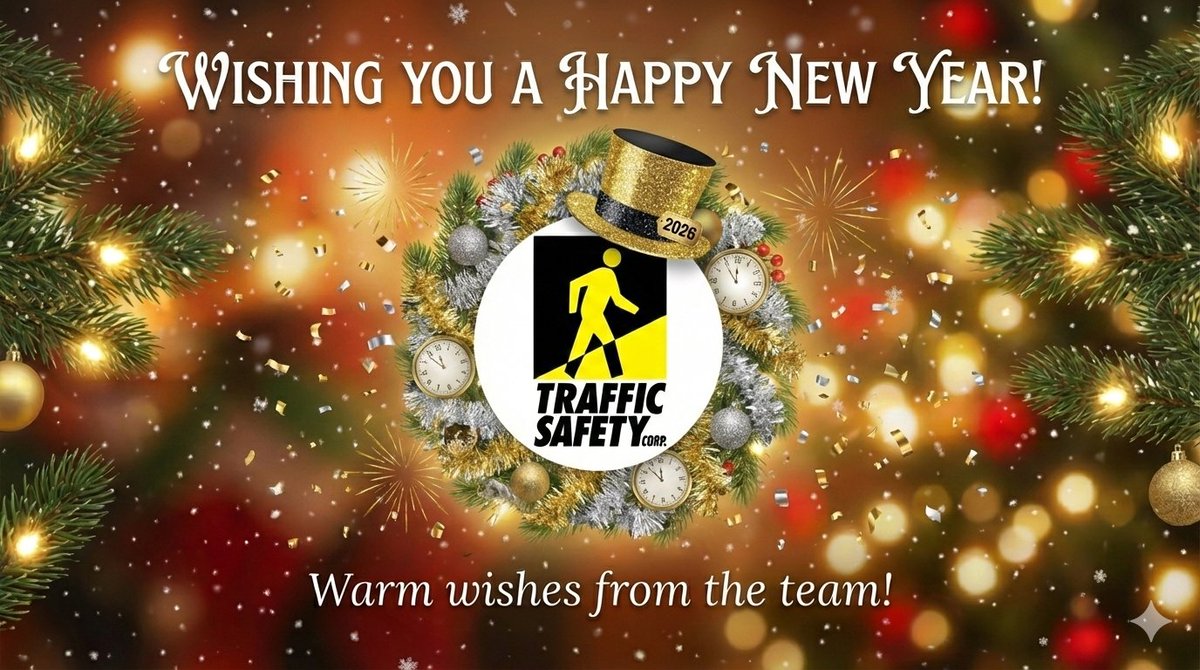 crosswalklights's tweet photo. Wishing you a Happy New Year! Our office will be closed December 31 and January 1. https://t.co/qpoEIALnyI