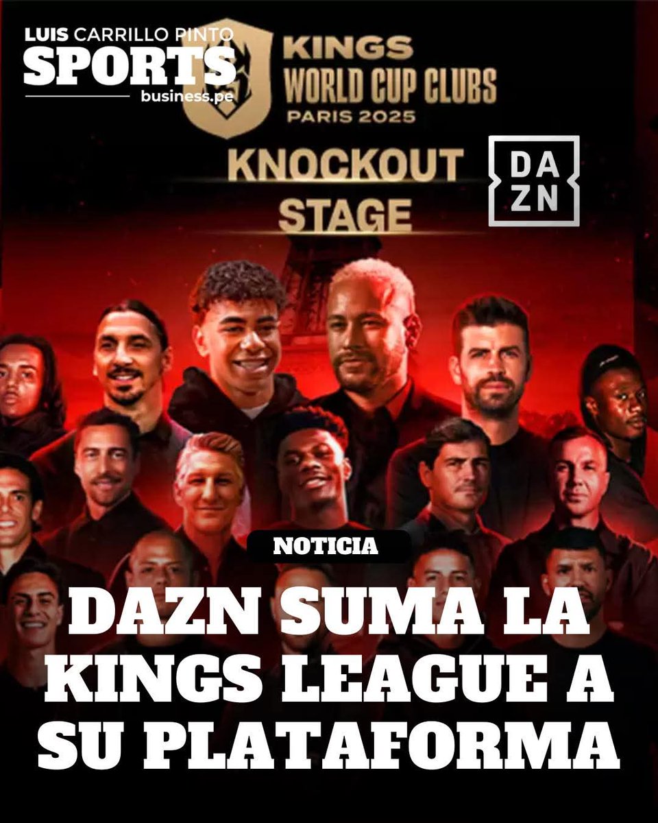 lcarrillopinto's tweet image. 👑🎥DAZN amplía su oferta de fútbol global incorporando la Kings League a su plataforma a partir de 2026, sumando este formato de fútbol siete impulsado por creadores como complemento a sus grandes ligas tradicionales para captar audiencias más jóvenes y digitales. La alianza…