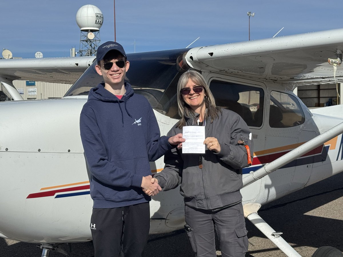 ScottCroshaw's tweet photo. It’s official, Matthew is a Pilot!  Couldn’t be more proud of my younger son who obtained his PPL today! https://t.co/FMbPKo88kY