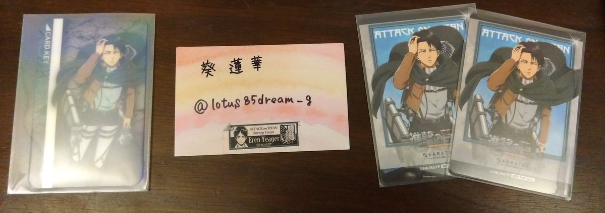 進撃の巨人　リヴァイ　カラオケの鉄人　ルーム特典　ルームキー風カード 進撃の巨人 リヴァイ カラオケの鉄人 カラ鉄 ルーム特典 ルームキー風